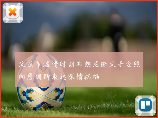 父亲节温情时刻布朗尼晒父子合照向詹姆斯表达深情祝福